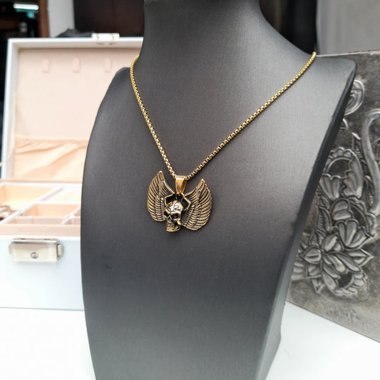 Collar de Calavera Alada