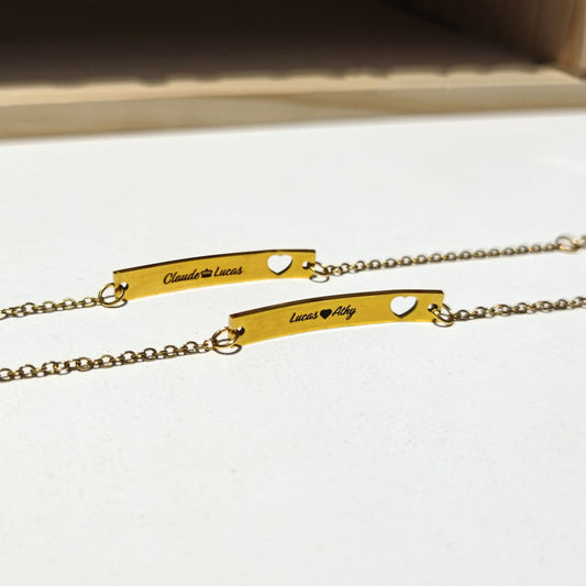 Pulseras de pareja personalizadas