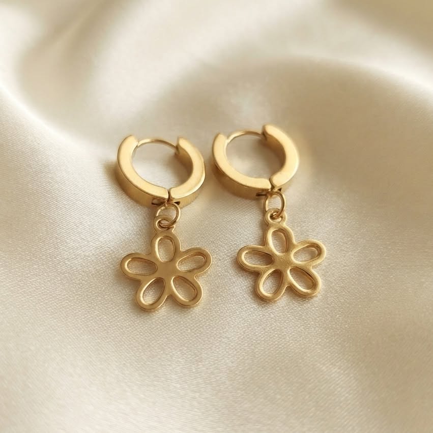 Aretes Colgantes "Flor"