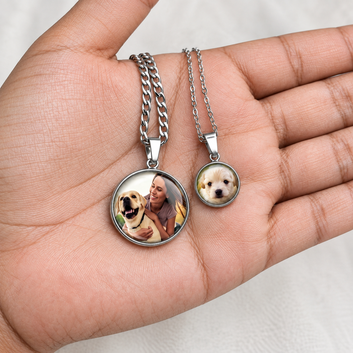 Collar Pareja | Personalizado con Foto | Circular