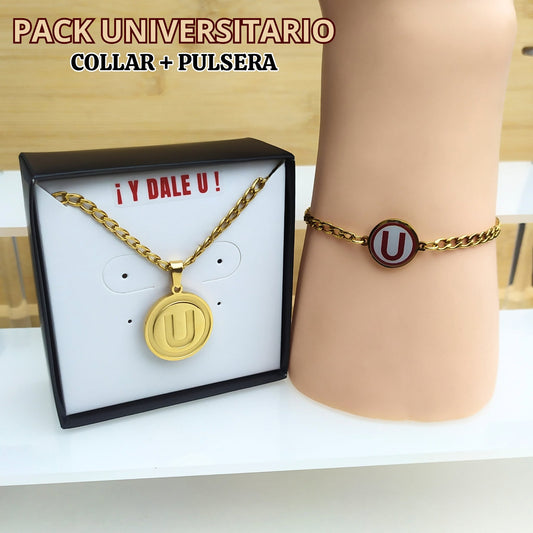 Set de Collar + Pulsera Universitario