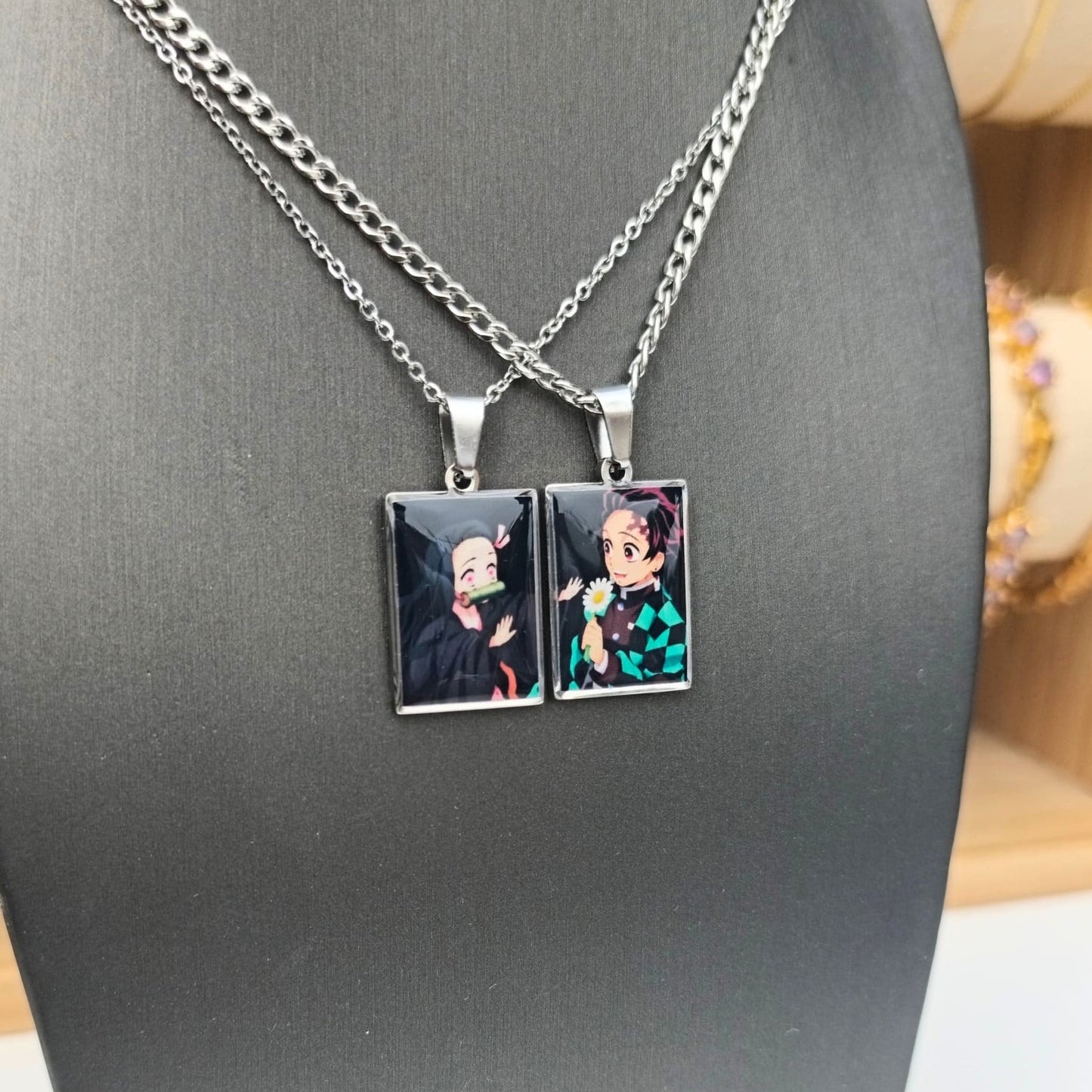 Collares Dúo | Nezuko y Tanjiro