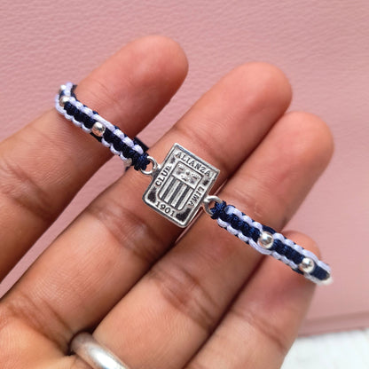 Pulsera Tejida de Alianza Lima - Plata