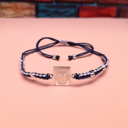 Pulsera Tejida de Alianza Lima - Plata