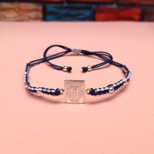 Pulsera Tejida de Alianza Lima - Plata