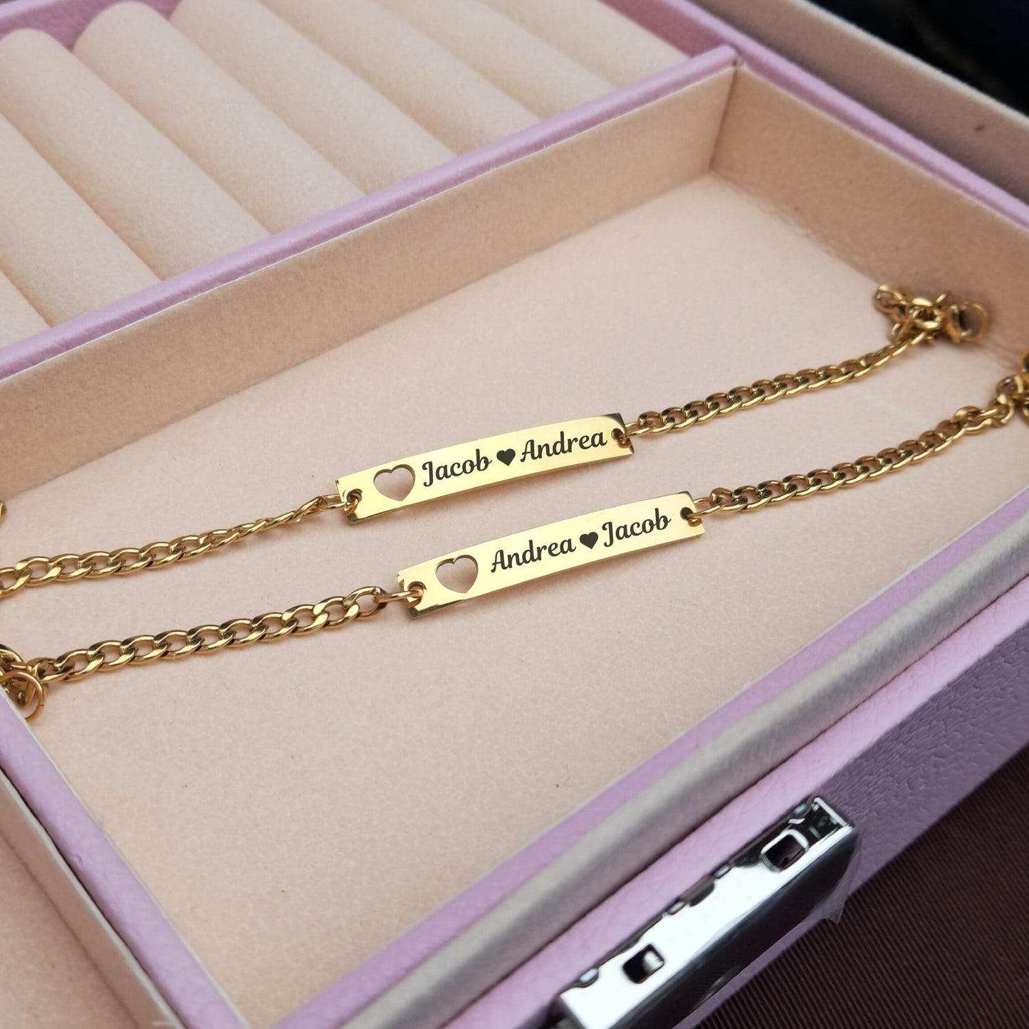 Pulseras de pareja personalizadas