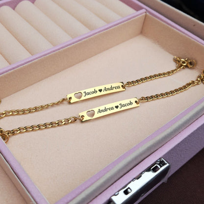 Pulseras de pareja personalizadas