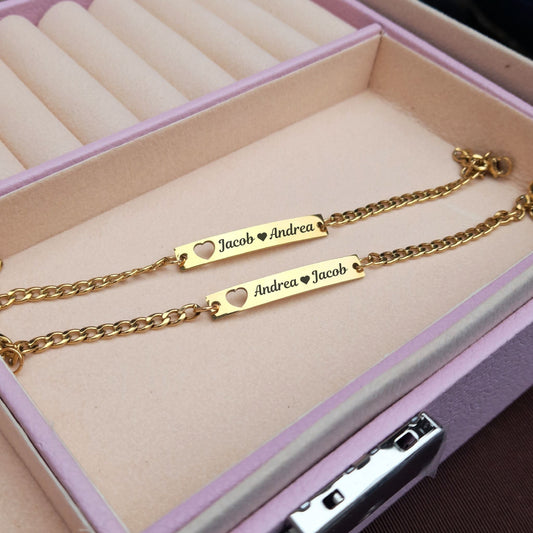 Pulseras de pareja personalizadas