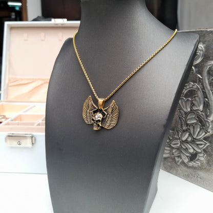 Collar de Calavera Alada