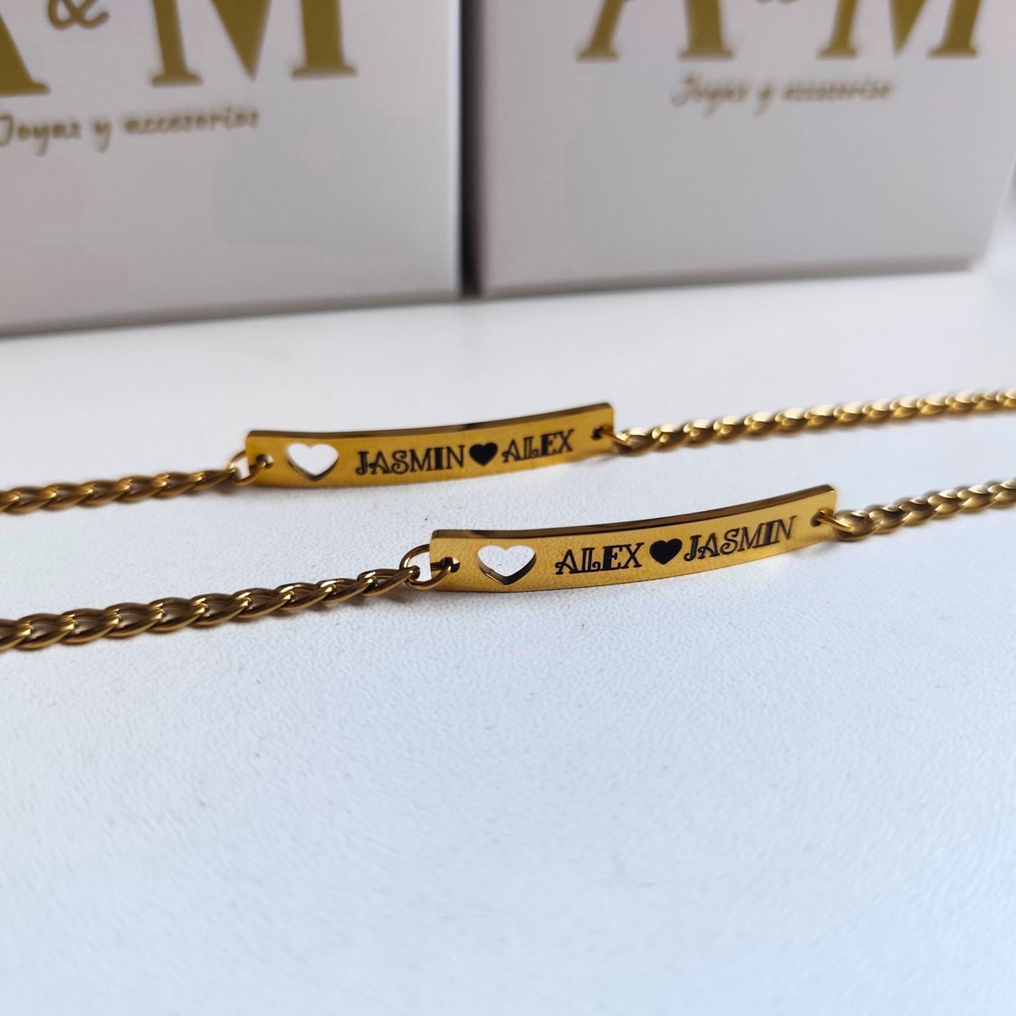 Pulseras de pareja personalizadas