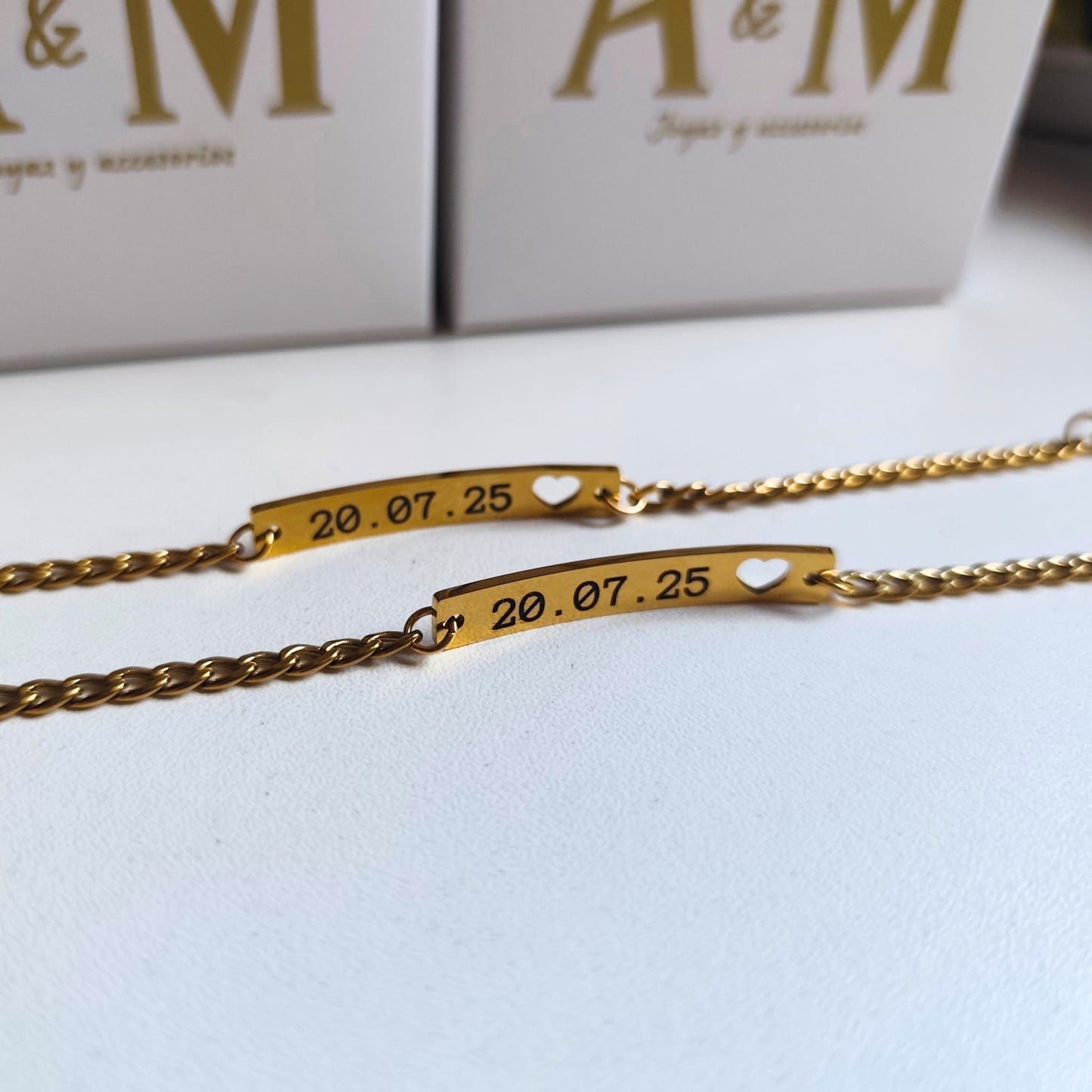 Pulseras de pareja personalizadas
