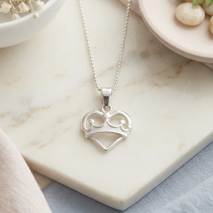 Collar Corazón de Reina | Plata