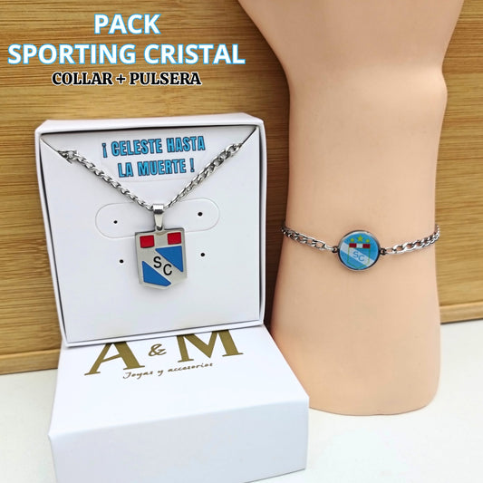 Set de Collar + Pulsera Sporting Cristal