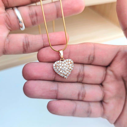 Collar Corazón brillante