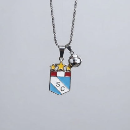 Collar Sporting Cristal con estrellas y balón