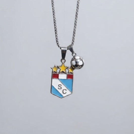 Collar Sporting Cristal con estrellas y balón