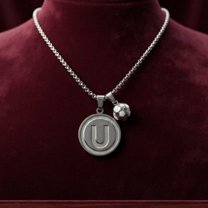 Collar de Universitario Con Balón Plateado