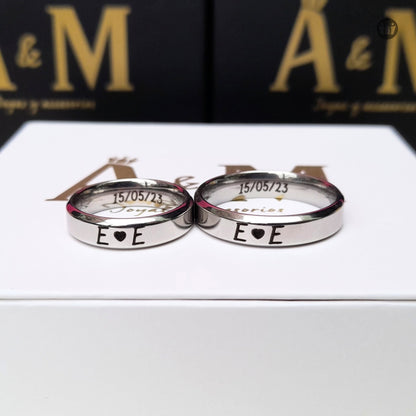 Anillos Pareja Personalizados
