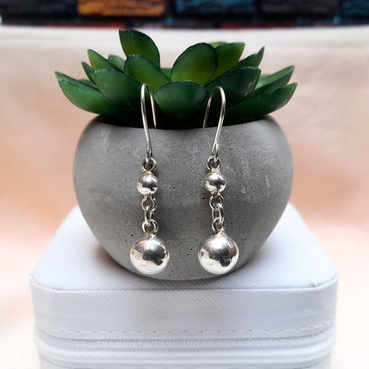 Aretes Bolita | Plata