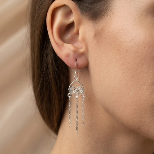 Aretes Colgantes A&M | Plata