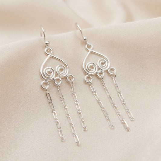 Aretes Colgantes A&M | Plata