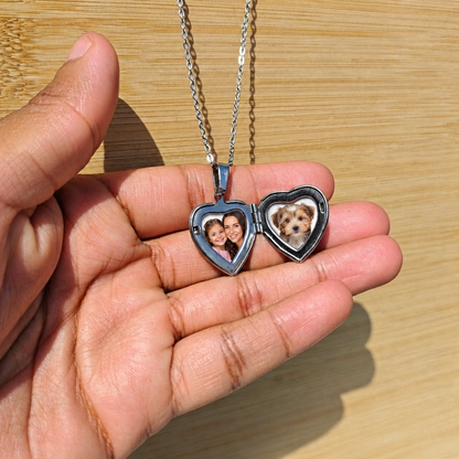 Collar relicario Corazón con Borde