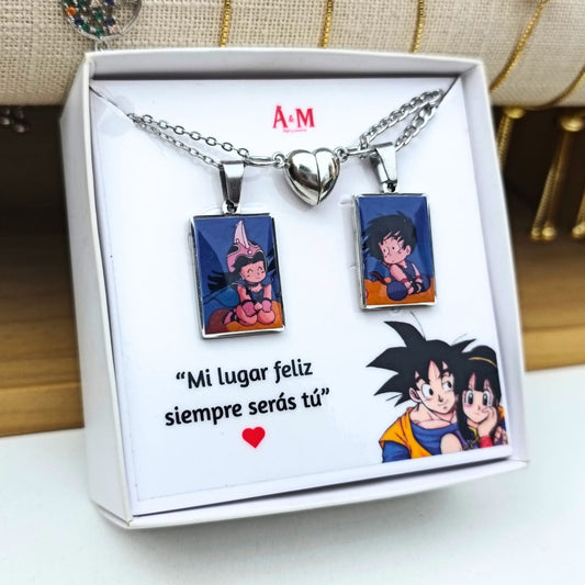 Collares Pareja | Goku y Milk 02
