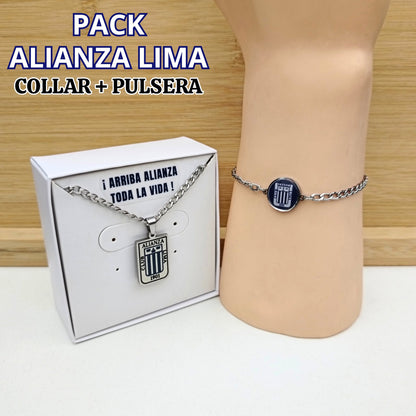 Set de Collar + Pulsera Alianza Lima