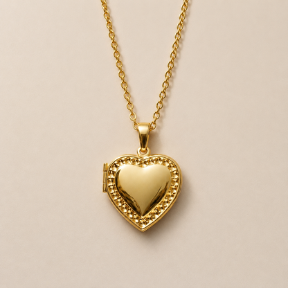 Collar relicario Corazón con Borde